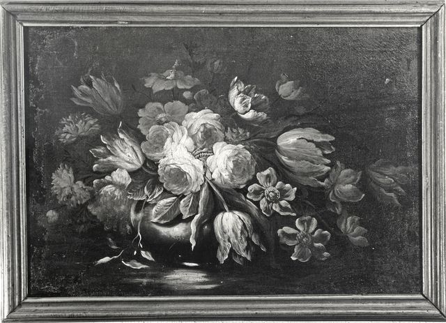 Anonimo — Rizzi Marco Antonio - sec. XVII/ XVIII - Natura morta con vaso di fiori — insieme